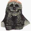 Didiseaon Creepy Halloween Full Head Skull Mask With Movable Jaw Scary Skeleton Mask Halloween Scary Latex Helmet Devil Costume For Adults Masquerade Costume Party Props