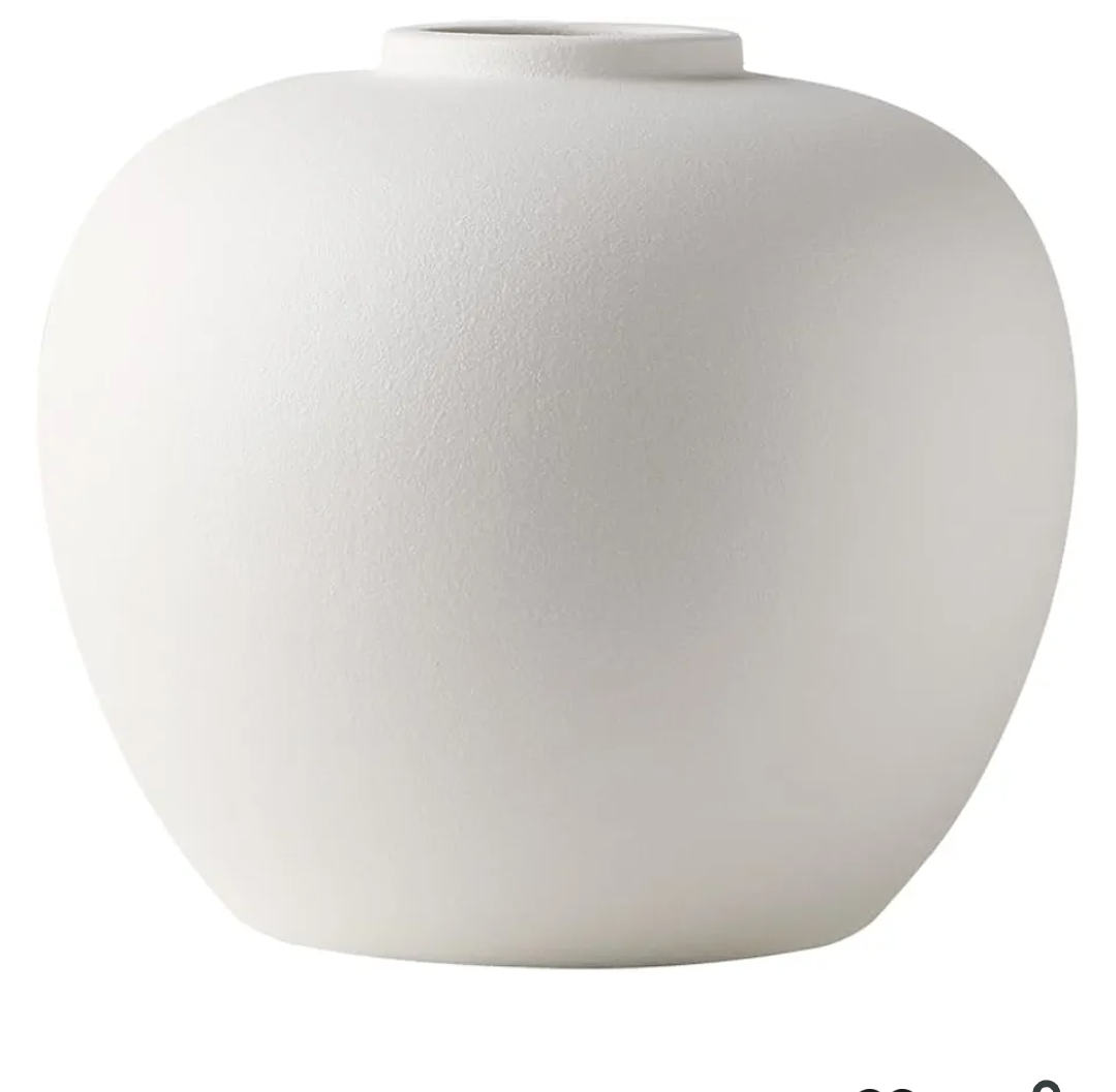 Simple White Ceramic Vases,Rustic Matte White Vases for Flowers Home Decor,Vintage White Flower Vase for Farmhouse Decor,Table Decor,Shelf Decor,C
