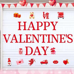 Ferraycle 30 Pcs Magnetic Valentines Day Garage Door Decorations Heart Valentines Garage Door Magnets Love Decor Car Magnets Stickers Refrigerator Decals