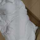 Bedsure Oversized King Comforter Set, White Soft Prewashed Bedding for All Seasons, 3 Pieces GentleSoft Bed Set, 1 Lightweight Comforter (120"x98") and 2 Pillowcases (20"x36")