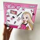 54 Pcs Kids Makeup Kit for Girls, Princess Real Washable Pretend Play Cosmetic Set Toys with Mirror, Birthday Gifts for 3 4 5 6 7 8 9 10+Years Old Girls Kids (Light Purple)