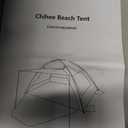 Chihee Beach Tent Camping Sun Shelter for 2-3 Person with UV Protection Silver-Coated Fabric Breathable Mesh Extra Sandbags Porch 2 Entrances,Lightweight Easy Setup Portable Beach Shade Canopy Cabana