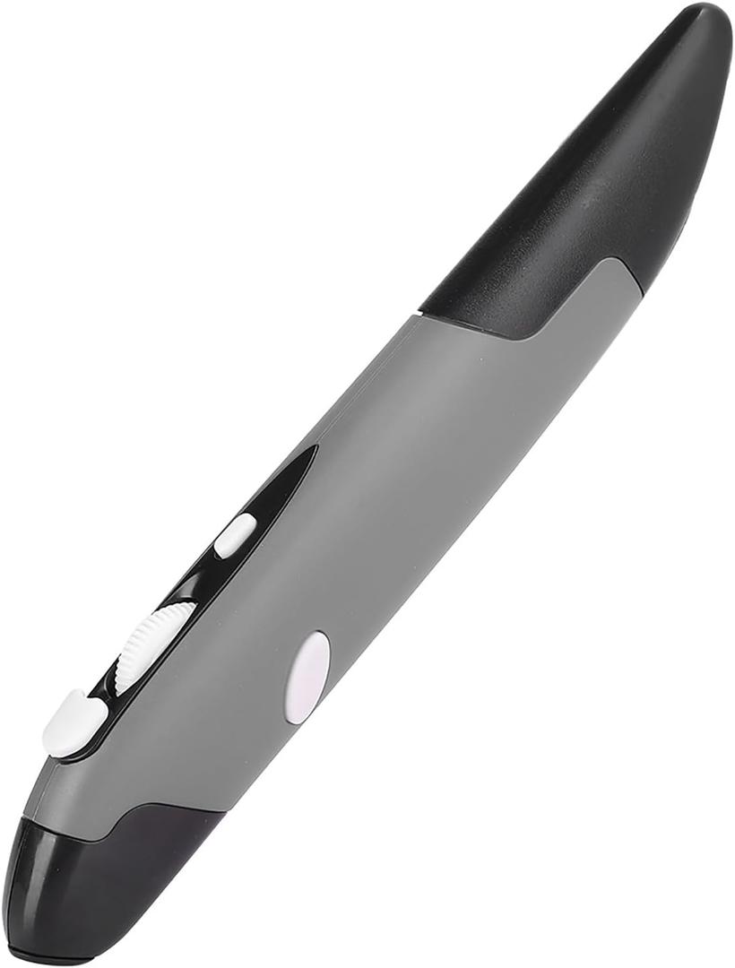 Wireless Optical Pocket Pen Mouse,USB Wireless Optical Pen Mouse USB Computer Stylus Pc Parts Wireless 2.4g Mouse Pen(Grey) (Gray)