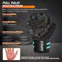 SIMARI Workout Gym Gloves for Men Women, Weight Lifting Gloves with Wrist Wrap Support, SBR Pad Grip for Full Palm Protection, for Exercise, Fitness, Dumbbells, Barbell, Climbing, Fingerless