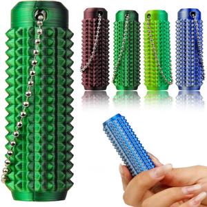 3 x 4 PCS Little Ouchies Pain Fidget Toy, Pocket Mini Pain Stim Fidget Toys for Office Workers to Stress Relief, 3D Printed Spiky Grippie Stim Keychain (Colorful 5)