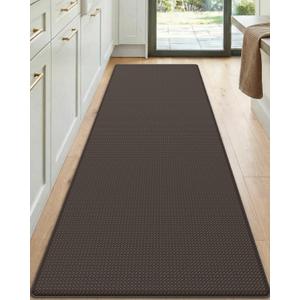 DEXI Kitchen Floor Mats Cushioned Anti Fatigue, 23x59, Large Wide Standing Runner Rug Waterproof, Comfort Memory Foam Padded for Front Sink Laundry, Brown