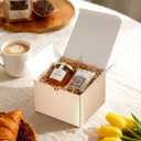 PACKQUEEN 30 Gift Boxes 6x6x4 Inches Small Gift Boxes with Lids,Bridesmaid Proposal Boxes Bulks for Christmas Wedding, Party, Birthday (Glossy Champagne Gold, Grain Texture)