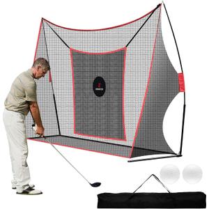 Golf Practice Net - Heavy Duty Driving Range Net with High Impact Chipping Target, Include Carry Bag and Golf Balls for Indoor Outdoor