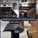 Lindas Essentials Silicone Stove Gap Covers (2 Pack), Heat Resistant Oven Gap Filler Seals Spaces Between Stovetop and Counter, Easy to Clean Stove Side Guard (30 Inches, Black)