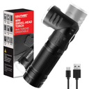 HAUTMEC Rechargeable LED Flashlights 500 High Lumens Super Bright Magnetic Flashlight Waterproof Mini Flashlight 3 Modes Handheld Small Flashlights Powerful for Camping, Outdoor, Hiking, HT0092-WL