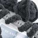 MABOZOO Assorted Chunky Yarn for Hand Knitting 8 Pack, Fluffy Jumbo Chenille Yarn, Soft Plush Yarn Bulky, Giant Thick Fuzzy Yarn for Arm Knitting,Cream & Multi Grey(31.7 yds,8 oz Each Skein)