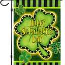 5 x St Patrick's Day Garden Flag,Shamrock St Patricks Flag 12.5 x 18 Inch Clover for Garden and Home Decorations