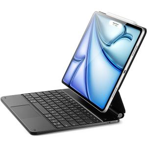 ESR iPad Air 13 Inch Case Keyboard (M3/M2, 2025/2024) & iPad Pro 12.9 inch (3/4/5/6th Gen) Magic Keyboard, Easy-Set Floating Cantilever Stand, Precision Multi-Touch Trackpad, Rebound Series, Black