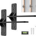 16 inch Floating Countertop Support Brackets by Balin Designs, Free hanging Floating Shelf Brackets Heavy Duty, Invisible Wall Shower Bench T Support for Vanities, Granite Countertops, (2 pack) (Black)