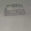 Crystal Covered Butter Dish,8inch Classic Glass 2-Piece Design Butter Keeper with Lid | Butter Holder | Dishwasher Safe