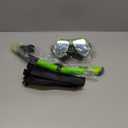 Greatever Dry Snorkel Set,Panoramic Wide View,Anti-Fog Scuba Diving Mask,Professional Snorkeling Gear (Adults, Black Lime Green)
