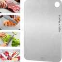 Titanium Cutting Board 100% Pure Food-Grade Titanium Cuttting Board for Kitchen Durable Portable Metal Chopping Board Dishwasher-Safe Ideal for Home Kitchen Outdoor Camping Cooking-Small