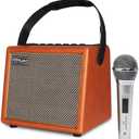 Coolmusic Professional Karaoke Machine with 1 Microphone, Portable Bluetooth Speaker with OTG Supports USB, AUX, Rec, TWS, Part for Adults/Children