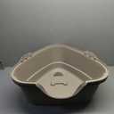 Amazon Basics Cat Litter Box with Lid, No-Mess, Standard, unisex, Charcoal, 26 in x 23 in x 20 in