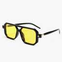 FEISEDY Vintage Square 70s Flat Aviator Sunglasses Women Men Classic Retro Stylish Frame UV400 Sunglasses B2622