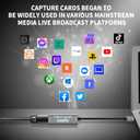 Papeaso Video Capture Cards, 4K HDMI to USB 3.0 Video Capture Device, 1080P HD 60fps Broadcast Live and Record Video Audio Grabber for Gaming, Streaming, Teaching, Video Conference (Silver)