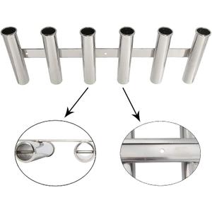 NovelBee 6 Tubes 316 Stainless Steel Fishing Rod Holder for Boats Yacht NovelBee 6 Tubes 316 Stainless Steel Fishing Rod Holder for Boats Yacht