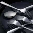 Unokit Stainless Steel Dinner Forks Silverware - 24 Pieces (7.1 Inch) Silver Dinner Forks Set of 24, Forks Set, Flatware Forks for Home, Kitchen or Restaurant, Mirror Polished, Dishwasher Safe