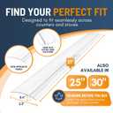 Lindas Essentials Silicone Stove Gap Covers (2 Pack), Heat Resistant Oven Gap Filler Seals Gaps Between Stovetop and Counter, Easy to Clean Stove Gap Guard (21 Inches, Clear)