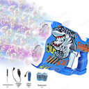 Rechargeable Blue Shark Bubble Guns for Kids, LED Light Up Bubble Machine Blower with 2 Bottles Bubble Refill Solution for Kids, Bubble Makers Blaster for Toddlers, Summer WeddingToys Gift