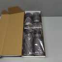 Homemory Gray Flickering Flameless Candles, Battery Operated Acrylic LED Pillar Candles with Remote Control and Timer, Halloween Decor, Set of 5