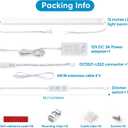 Litever Under Cabinet Lights Plug in, 6 pcs 12 Inches LED Light Strip Bars. Super Bright Dimmable Linkable for Kitchen Counter Above Cabinets Shelf Workbench Desk Closet Lighting. Daylight 5000K