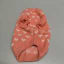 Dxhycc Dog Knitted Sweater Heart Puppy Sweater Warm Soft Pet Holiday Clothes for Small Cats and Dogs (Pink, S)