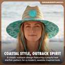 grinderPUNCH Straw Sun Hat for Men Women Wide Brim Beach Fishing UPF 50