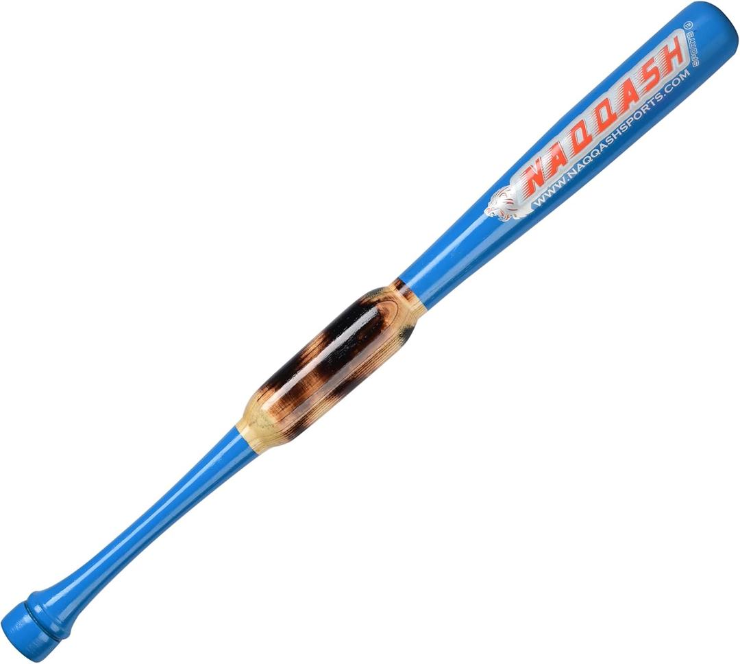 31"/ 35-oz Blue Heavy Weight Two Handed Baseball & Softball bat with Solid Pro Maple Wood for to Improve Strength, bat Speed, Overall Swing Trainer and Adult in Barrel Size 2.50 with Flame Work