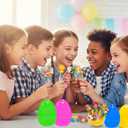 24 Pcs Animal Multicolor Pens 4 Colors in 1 Ballpoint Pen Bulk with 4 Pcs Easter Eggs for Kids Girls Boys Easter Basket Stuffers Party Favors Easter Egg Fillers Hunt