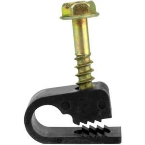 Skywalker Flexible Single Cable Screw Clips (Pack of 100 / Black)