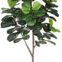 LYERSE Artificial Fiddle Leaf Fig Tree - 6.5ft Faux Ficus Lyrata Plant with 108 Fiddle Leaves Fake Fig Silk Tree in Pot Artificial Tree for Indoor Outdoor Home Office Perfect Housewarming