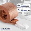 Tow Strap Heavy Duty 40ft 100000 lbs Minimum Break Strength - Recovery Towing Rope 55 US Tons 12m for Tractors and Dump Trucks