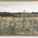 InSimSea Framed Canvas Wall Art Vintage Decor, Wildflower Field Vintage Wall Art Canvas Prints, Modern Farmhouse Bathroom Home Wall Decor, 16"x24" (Champ Fleuri)