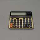 Desktop Calculator Extra Large 5-Inch LCD Display 12-Digit Big Number Accounting Calculator with Giant Response Button, Battery & Solar Powered, Perfect for Office Business Home Daily Use(OS-6815GN)