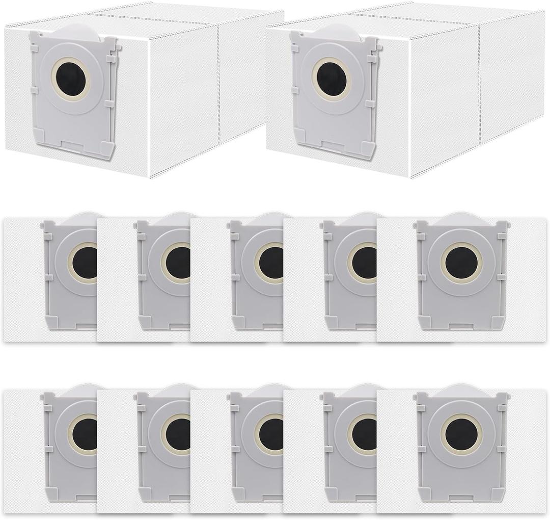 12 Pack Dust Bags Compatible with ECOVACS DEEBOT X9S/X9 PRO/X8 PRO OMNI, T80S/T80/T50 MAX PRO/T50 PRO/T50/T30C OMNI Robot Vacuum, 4 L Large Capacity Disposable Replacement Bags