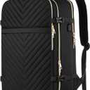 MOMUVO Carry On Backpack for Women,Flight Approved Extra Large Travel Laptop Backpack Water Resistant Luggage Travel Bag for Weekender Business, Black