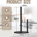 2 x Paper Towel Holder Countertop, Premium Stainless Steel Black Paper Towel Holder with Anti Slip & Waterproof, Freestanding Countertop Paper Towels Holder for Kitchen, Tabletop, Bathroom