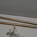 Ivilon Window Curtain Rod Decorative End Cap Design, 1 Inch Rod, 72 to 144 Inch. Warm Gold