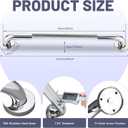 24 Inch Shower Grab Bar, Chrome Anti Slip Safety Bars, 304 Stainless Steel Bathroom Handrail, Handicap Grab Bars for Wall, Shower Grip Handle for Seniors Elderly Injury Assist Bath (1.25" Dia)