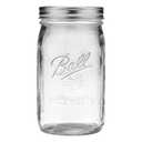 Ball Wide Mouth Glass Mason Jars with Lids and Bands, Used for Canning, Pickling, Juice, Jam, Jelly, Quart Size 600ml