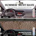 Windshield Sun Shade Foldable Car Front Window Covers for Car Accessories Sun Heat UV Rays Visor Protector Protection for Universal Cars SUV Truck(Nice Leopard)
