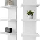 5 Tier Wall Shelf Unit, White Versatile Lack Wall Shelf, Display Floating Shelves for Bedroom Bathroom Home Decor Organizer