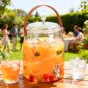 1.6 Gallon Plastic Fish Tank & Water Pitcher for Fridge with Faucet, Fish Bowl Easy to Change Water, Goldfish Beta Fish Aquariums Starter Kit With Aquarium Decor Plastic Plant + Shelles, Water Pitcher