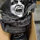 Halloween Animatronics Decorations - Scary Grim Reaper with Sound Activated, Creepy Sound, Light Up Eyes, Scary Motion for Halloween Indoor/Outdoor Yard Lawn Decoration, Haunted House Props